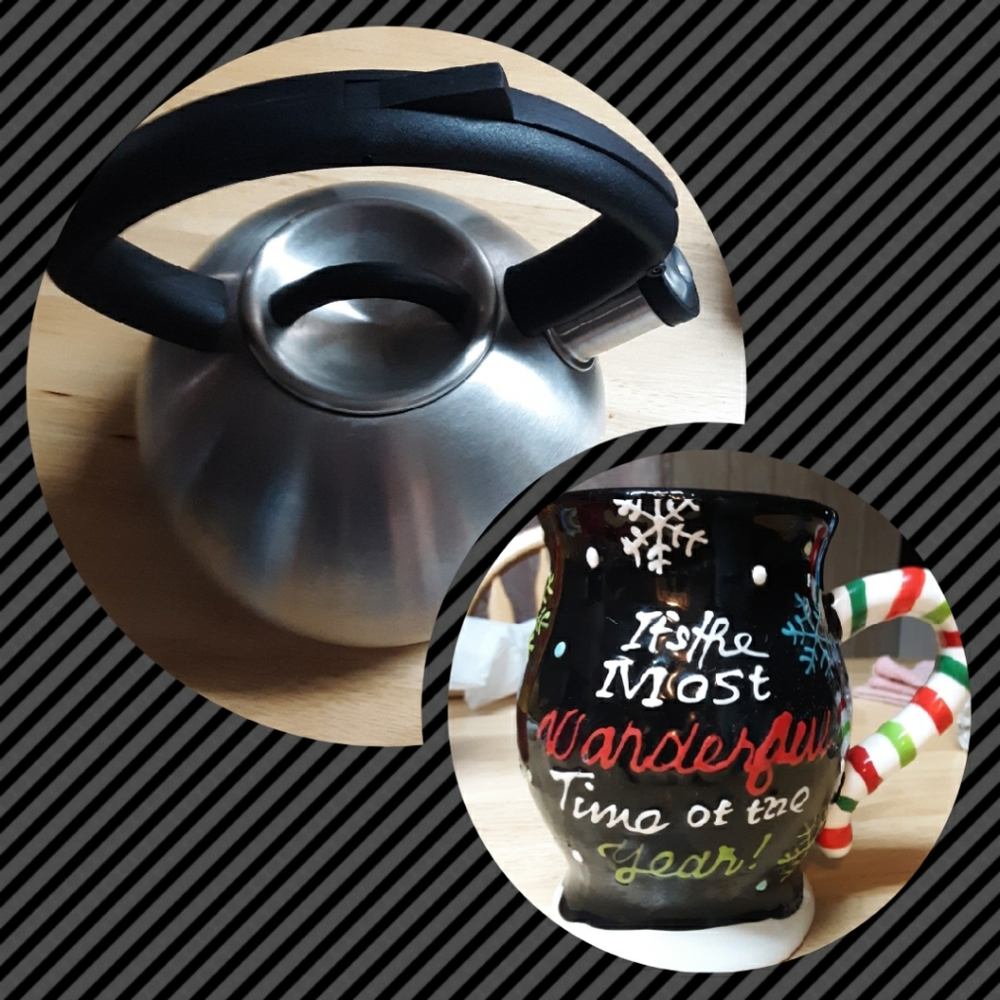🖤❤Stainless steel teapot and mug❤🖤